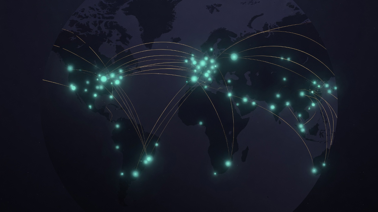 Global edge network arcs — latency as product craft